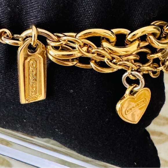 Coach Gold Hearts Chain Bracelet - Picture 7 of 8
